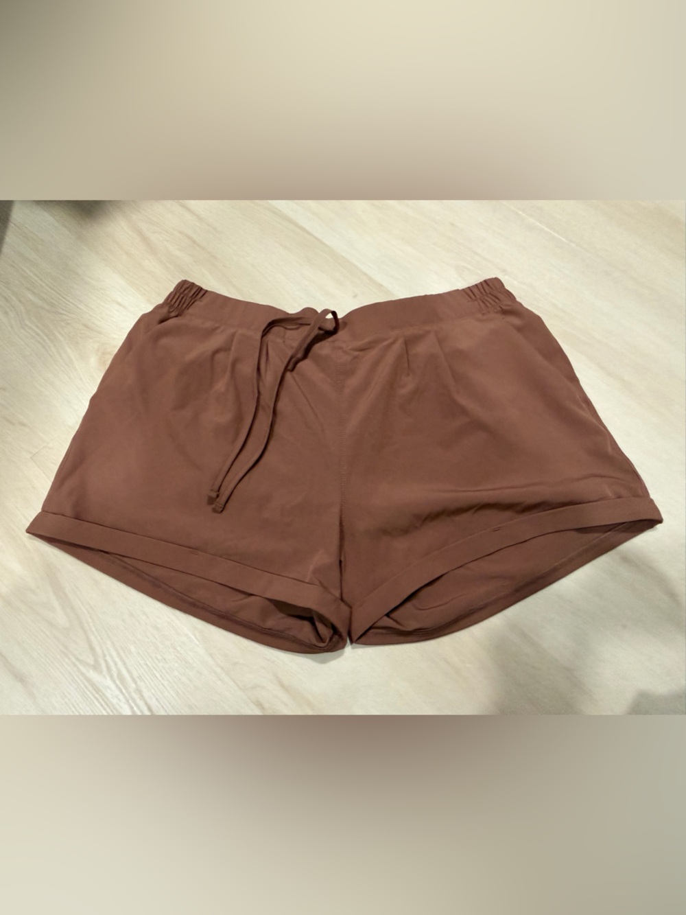 ZYIA Women's Rust Brown Athletic Drawstring Shorts